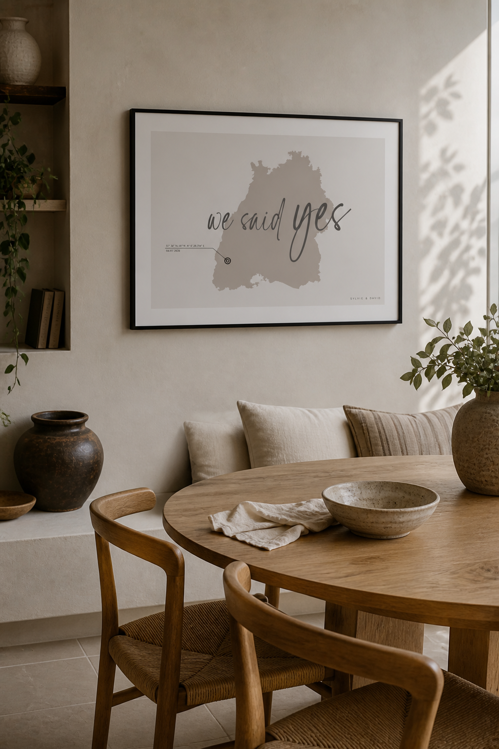 Personalisiertes Ortsumriss-Poster mit Wunschort – Ansicht 4