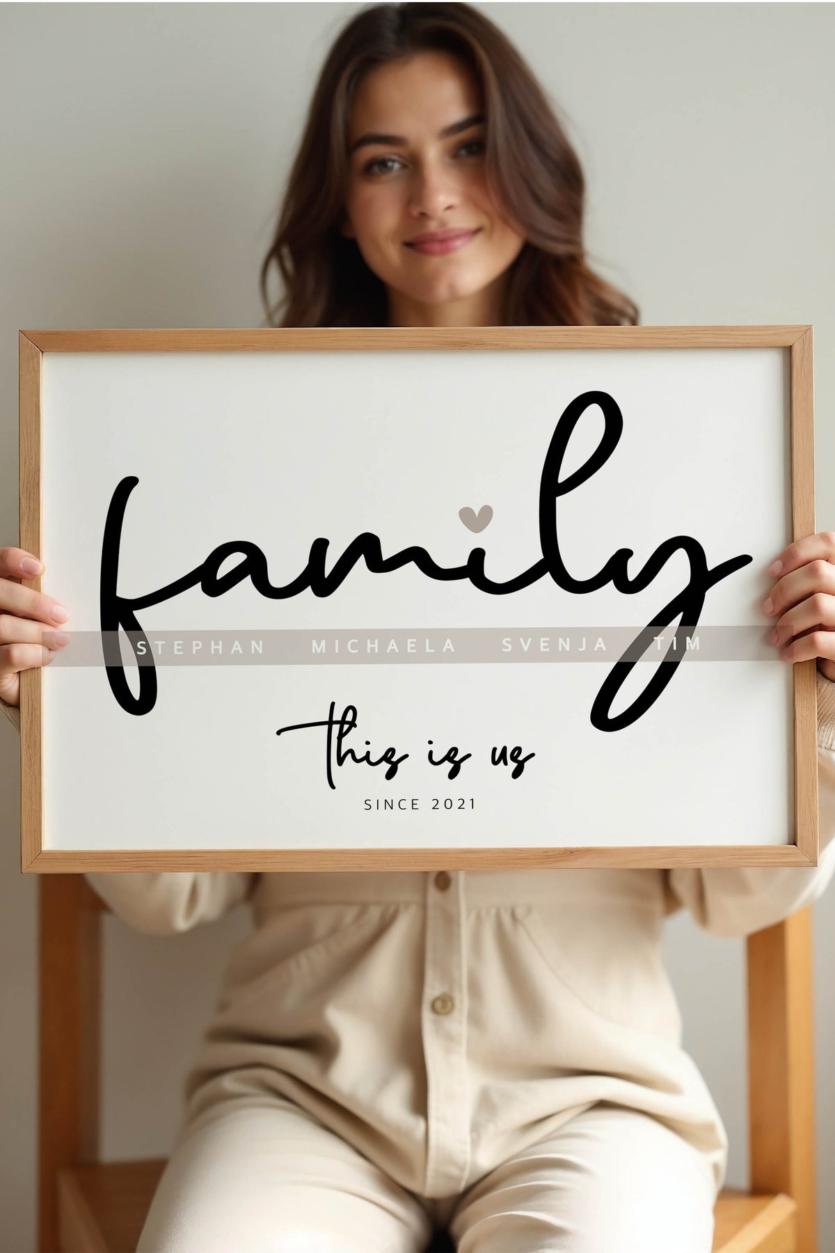 Personalisiertes Familienposter mit Namen & Wunschjahr – Ansicht 2