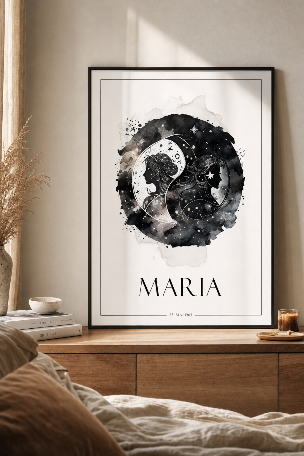 Personalisiertes Sternzeichen-Poster mit Name & Geburtsdatum – Ansicht 4