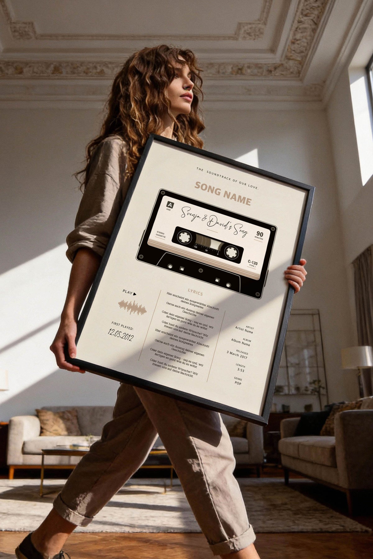 Personalisiertes Songposter im 90er-Kassetten-Look – Ansicht 6