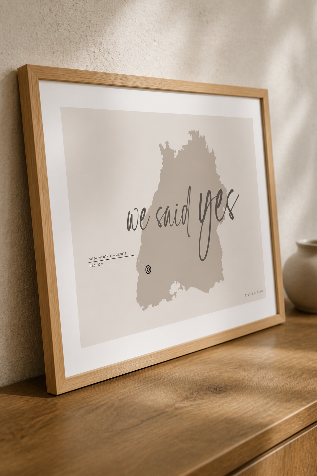 Personalisiertes Ortsumriss-Poster mit Wunschort – Ansicht 5