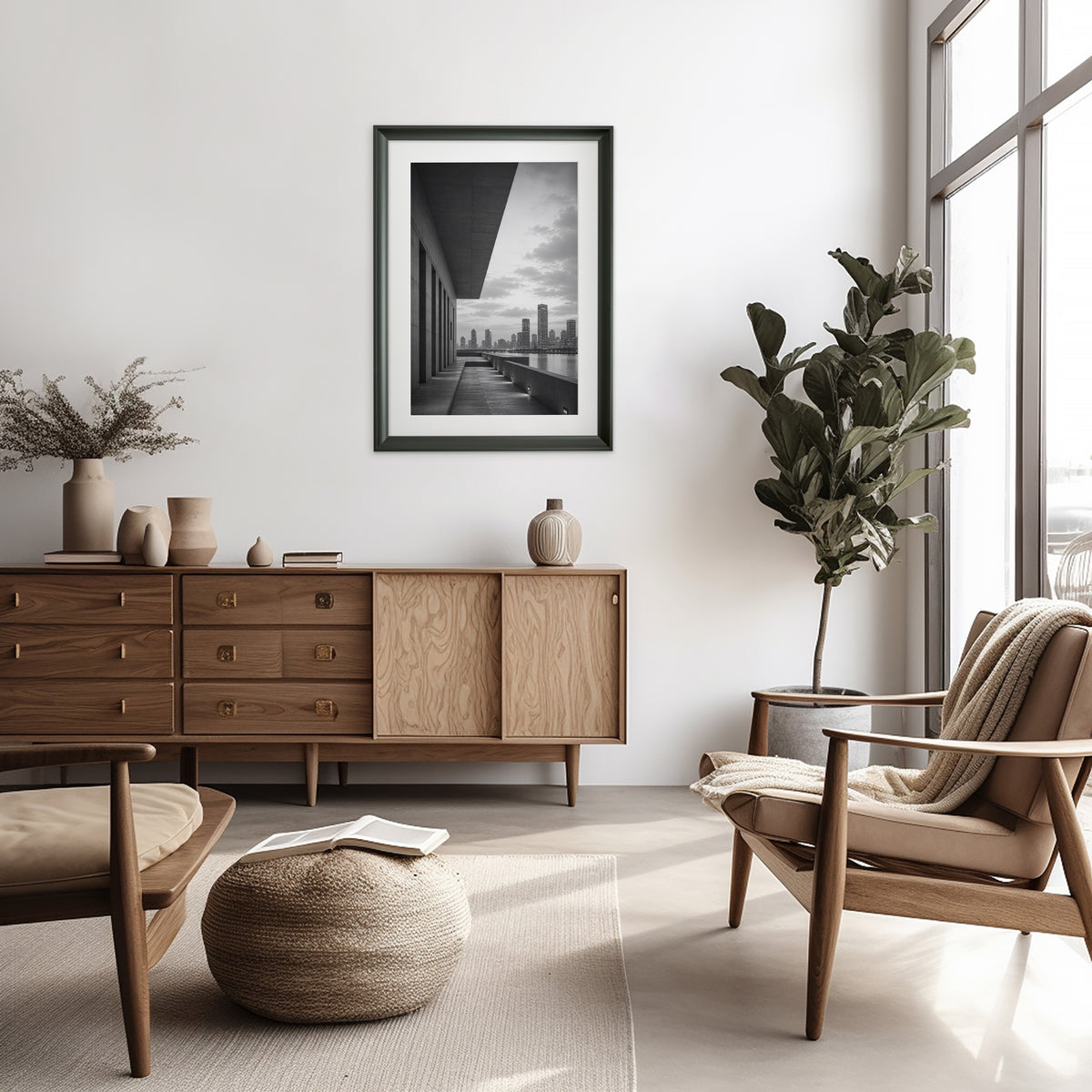 Urban Horizon als MLineart Gallery Edition in einem ruhigen Interieur