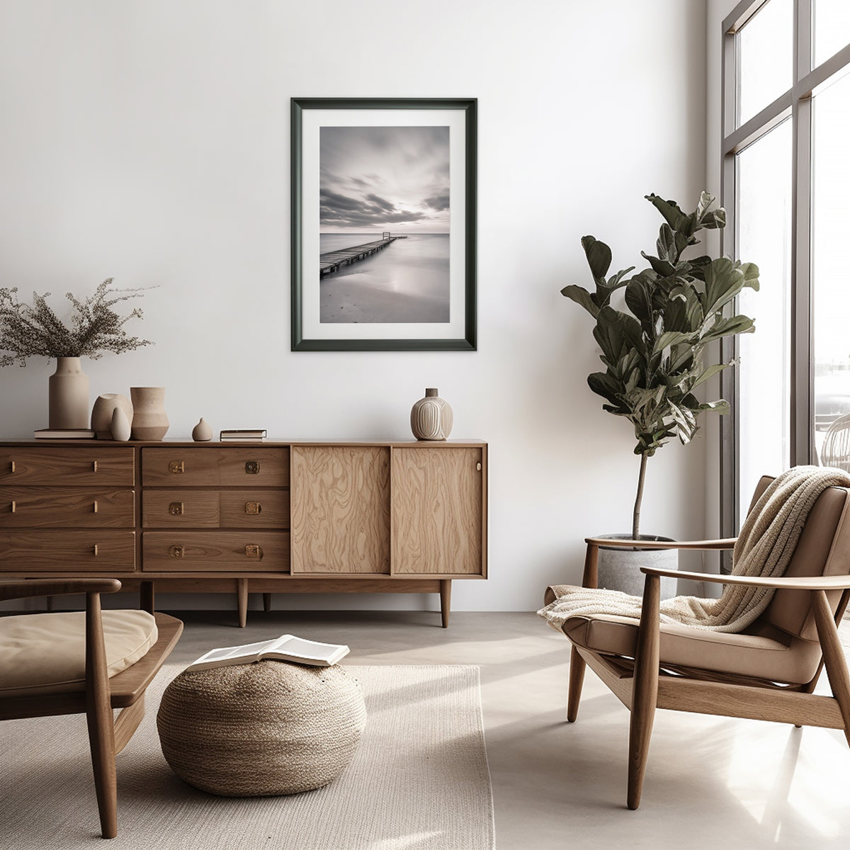 Into Stillness als MLineart Gallery Edition in einem ruhigen Interieur