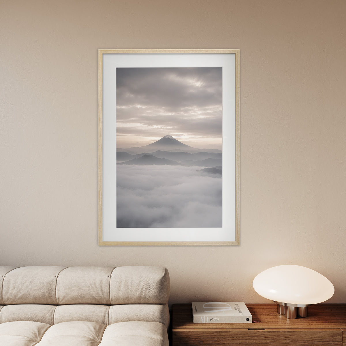 Above the Clouds als MLineart Gallery Edition in einem ruhigen Interieur